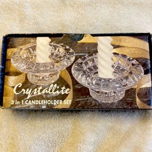 Crystallite 3 in 1 candleholder set